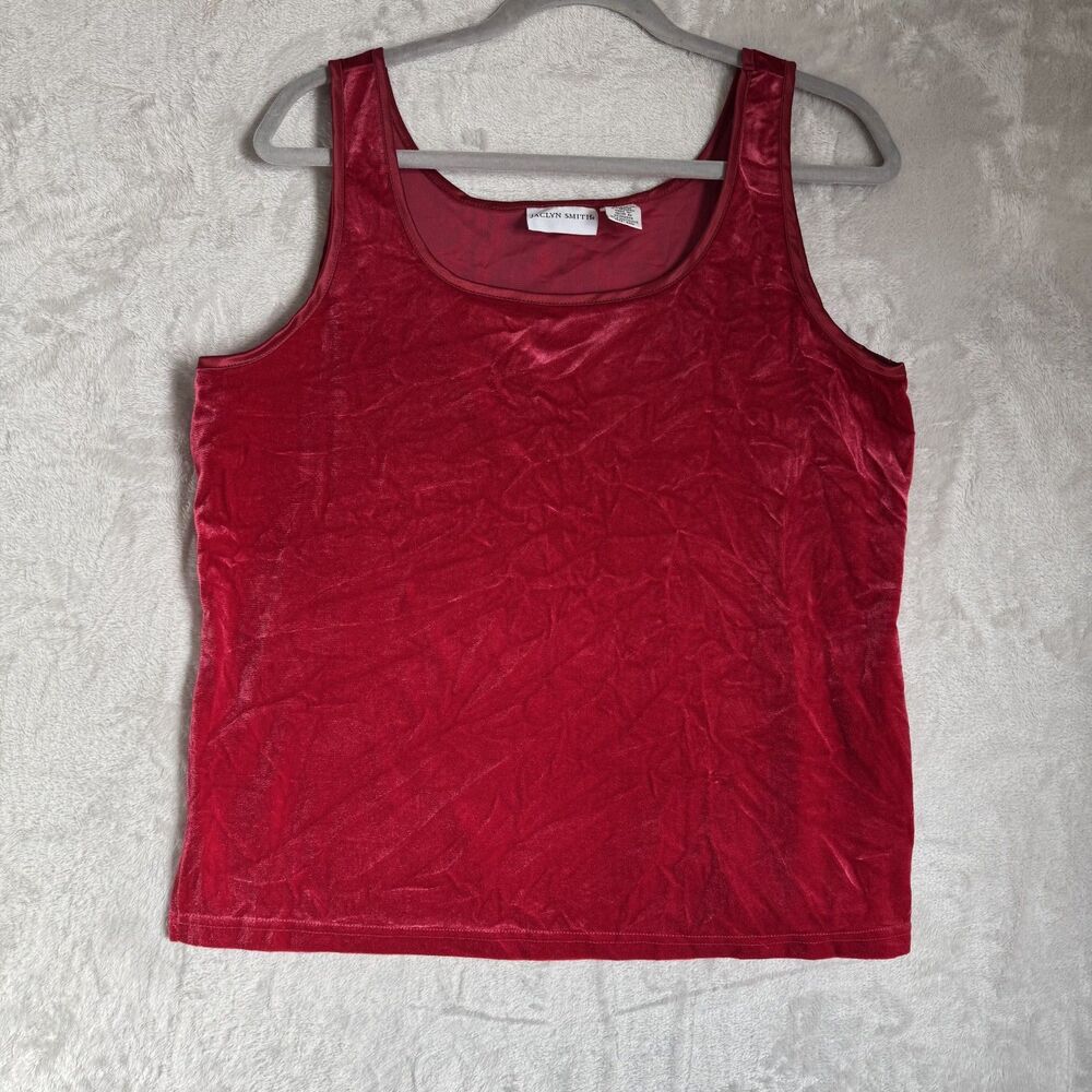 Tank Top Crushed Velvet Red Large Womens Fairy Grunge Whimsigoth Romantic Witchy